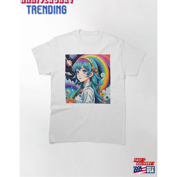Other - Psychedelic Anime Girl Art Classic Tshirt